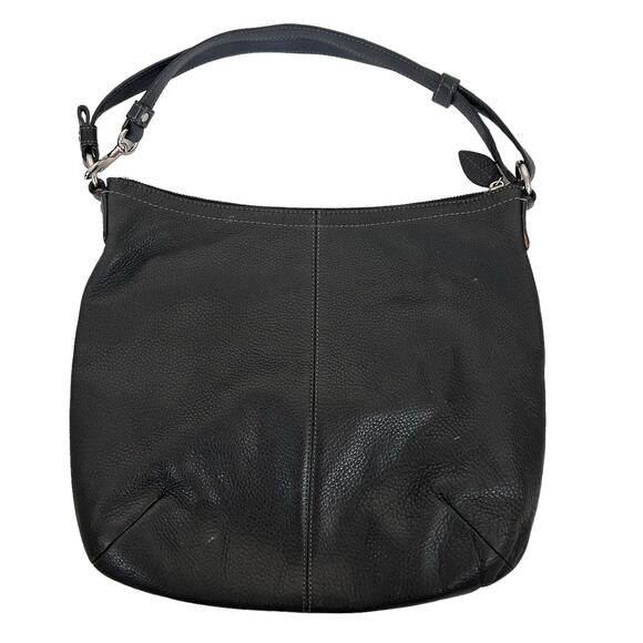 Coach Penelope Black Pebbled Leather Shoulder Bag - Picture 5 of 6
